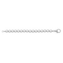 Sterling Silver Rhodium Plated Bold Bead Necklace