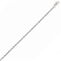 14k White Gold Machine Rope Chain (1.10 mm)