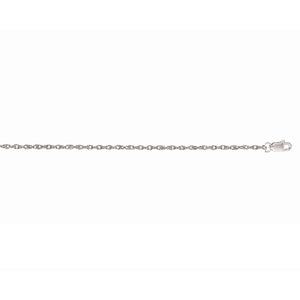 14k White Gold Machine Rope Chain (1.10 mm)