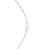 Sterling Silver Rhodium Plated Petite Alternating Paperclip Chain (2.30 mm) thumbnail 3