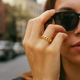 14K Yellow Gold Curb Ring thumbnail 3