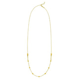 14K Yellow Gold Adjustable Bead Link Necklace thumbnail 2