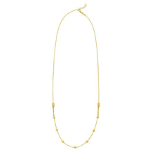14K Yellow Gold Adjustable Bead Link Necklace