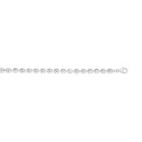 Sterling Silver Rhodium Plated Moon Cut Bead Chain (6.00 mm)