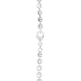 Sterling Silver Rhodium Plated Moon Cut Bead Chain (6.00 mm) thumbnail 5