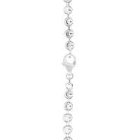 Sterling Silver Rhodium Plated Moon Cut Bead Chain (6.00 mm)