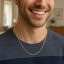 Sterling Silver Rhodium Plated Round Cable Chain (2.60 mm)