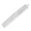 925 sterling silver rhodium plated multi strand chain bracelet
