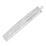 Sterling Silver Rhodium Plated Multi Strand Chain Bracelet thumbnail 1