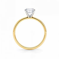 1.50Ct Radiant Lab Grown IGI G/VS1 Diamond Ring in 14K Yellow Gold