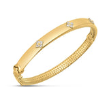 14k Yellow Gold Trilogy Diamond Bangle (5.40 mm) thumbnail 2