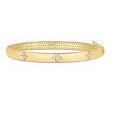 14k Yellow Gold Trilogy Diamond Bangle (5.40 mm) thumbnail 3