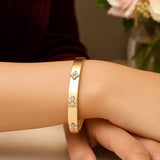 14k Yellow Gold Trilogy Diamond Bangle (5.40 mm) thumbnail 5
