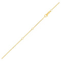 18K yellow gold double extendable cable chain in a fine 1.30 mm gauge