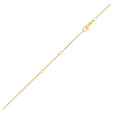 18K yellow gold double extendable cable chain in a fine 1.30 mm gauge thumbnail 1