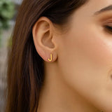 14K Yellow Gold Yours Truly Initial J Stud Earrings thumbnail 3