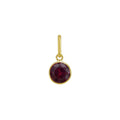 14K yellow gold pendant with round ruby stone