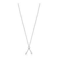 14k White Gold Adjustable Friendship Bracelet Chain with Ball Slide