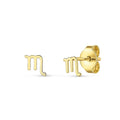 14K yellow gold Scorpio zodiac ring with raised polished glyph design
