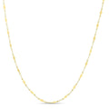 14K yellow gold station necklace with diamond-shape mirror links