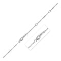 14K white gold cable chain necklace in a fine 1.40 mm gauge