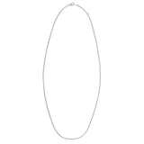 Double Extendable Cable Chain in 14k White Gold (1.40 mm) thumbnail 3