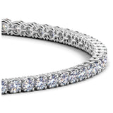 Lab Grown Round Diamond Tennis Bracelet in 14k White Gold (4 cctw F/G  VS2/SI1) thumbnail 2