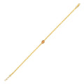 14K yellow gold mirrored chain with citrine accent stone