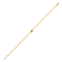 14K Yellow Gold Citrine Mirrored Chain (2.20 mm)