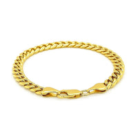 14k Yellow Gold Semi Solid Miami Cuban Bracelet (6.60 mm)