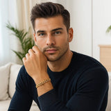 14k Yellow Gold Semi Solid Miami Cuban Bracelet (6.60 mm) thumbnail 4