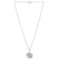 Sterling Silver Rhodium Plated Sea Shell Necklace