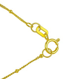 14K Yellow Gold Onyx Inlay Circle Necklace thumbnail 3