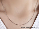18K White Gold Fine Paperclip Chain (1.50 mm) thumbnail 9
