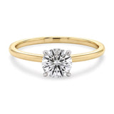 3/4 Carat Round Lab Grown IGI G/VS1 Diamond Solitaire Ring in 10K Yellow Gold thumbnail 2