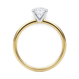 3/4 Carat Round Lab Grown IGI G/VS1 Diamond Solitaire Ring in 10K Yellow Gold thumbnail 3