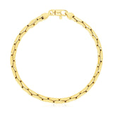 14k Yellow Gold High Polish Compressed Cable Link Bracelet (4.50 mm) thumbnail 2