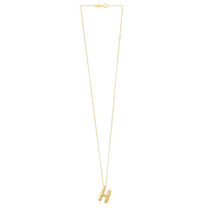 14K Yellow Gold Helium Initial H Pendant