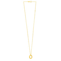 14K Yellow Gold Helium Initial O Pendant