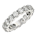 14K white gold eternity ring with round diamond stones