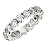 Round Cut Lab Grown Diamond Eternity Ring in 14k White Gold (3 cttw FG/VS2) thumbnail 1