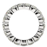 Round Cut Lab Grown Diamond Eternity Ring in 14k White Gold (3 cttw FG/VS2) thumbnail 3