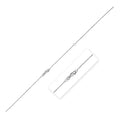 14K white gold double extendable bead chain in a fine 1.00 mm gauge