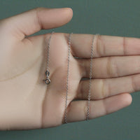 Double Extendable Piatto Chain in 14k White Gold (1.2mm)