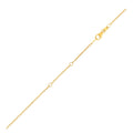 18K yellow gold cable chain with fine 1.10 mm double extendable links