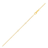 18K yellow gold cable chain with fine 1.10 mm double extendable links thumbnail 1