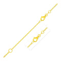 14K yellow gold cable chain with 1.20 mm oval interlocking links