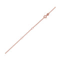 Rose gold diamond-cut cable chain with fine oval links, 0.87 mm gauge
