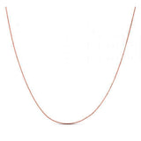 Double Extendable Diamond Cut Cable Chain in Rose Gold (0.87 mm) thumbnail 2
