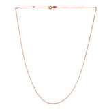 Double Extendable Diamond Cut Cable Chain in Rose Gold (0.87 mm) thumbnail 3
